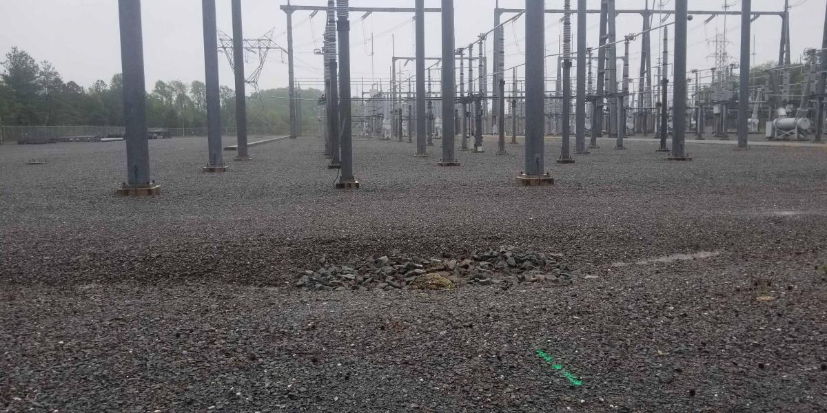 Utility poles on Pepco Substation FEP site