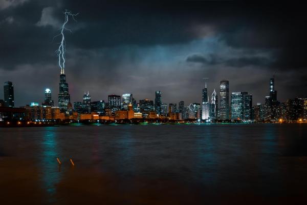 Storms on the Lakefront of Chicago